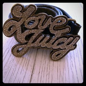 Vintage Crystal Stone Gold Juicy Couture Belt